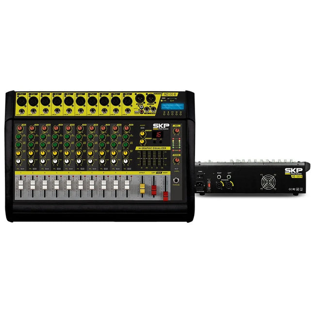 SKP VZ-100II mezcladora amplificada 10 canales 250W RMS x 2 a 4 ohms