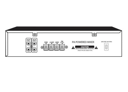 Novik NOVO-I60BT mezcladora amplificada 60W 100V/8Ohms 3 canales BT/MP3