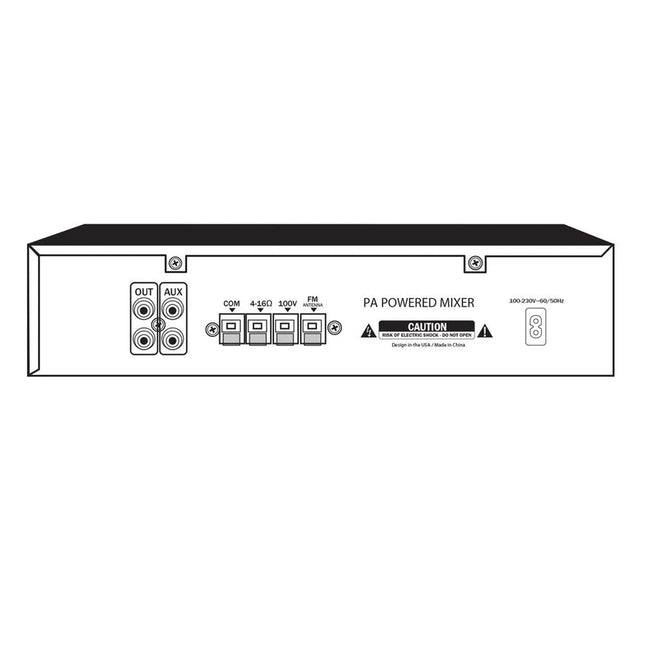 Novik NOVO-I60BT mezcladora amplificada 60W 100V/8Ohms 3 canales BT/MP3