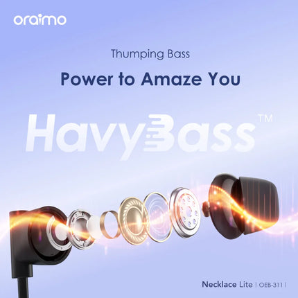 Audífono Oraimo Neklace Lite | Inalámbrico Bluetooth | IPX4 | OEB-311