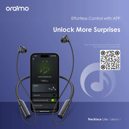 Audífono Oraimo Neklace Lite | Inalámbrico Bluetooth | IPX4 | OEB-311