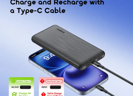 Oraimo Power bank PowerFlow B11 10000 mAh negro, OPB-1102