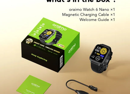 Oraimo Smartwatch Watch 6N pantalla 1.83" negro, OSW-8000N