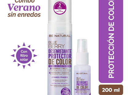 Desenredante Blue Berry Placent Life | 50ml | Protección de color para cabello teñido