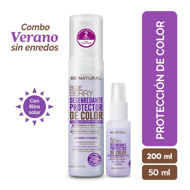 Desenredante Blue Berry Placent Life | 50ml | Protección de color para cabello teñido