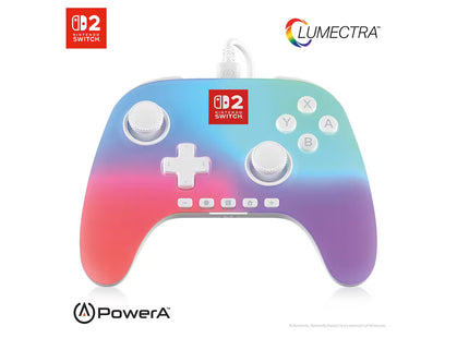 PowerA Control Alámbrico Nintendo Switch 2 Lumectra Blanco, NSGP0524-01