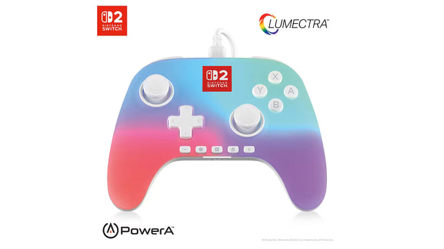 PowerA Control Alámbrico Nintendo Switch 2 Lumectra Blanco, NSGP0524-01