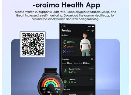 Smartwatch Oraimo Watch 2R | OSW-30 | Bluetooth | Monitoreo de Salud