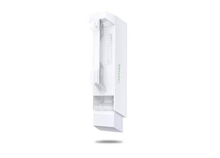 CPE210 TP-Link vista lateral mostrando puertos ethernet y alimentación PoE