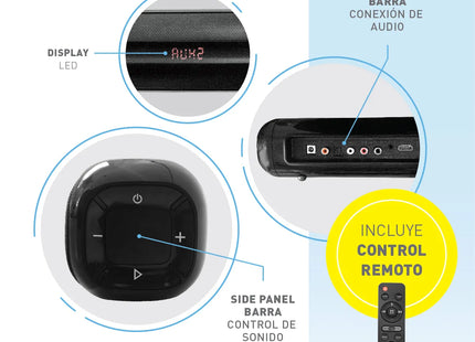 Barra de Sonido Thonet & Vander Röhre | 50W RMS | Bluetooth 5.0 | HDMI | Óptico | Coaxial | AUX