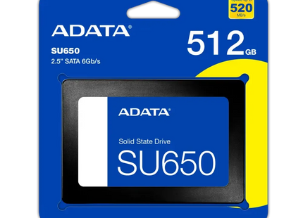 HD Interno Sólido ADATA ASU650SS-512GT-R | 512GB | 2.5” SATA | SSD
