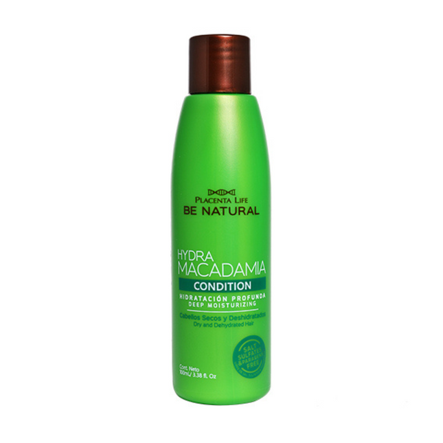 Acondicionador Hidratante Placent Life de Macadamia | 100ml | Nutre | suaviza y protege el cabello seco o maltratado