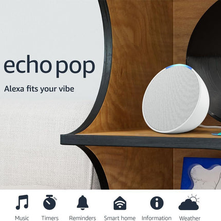 Amazon Echo Pop Gen 1 | Alexa Integrada | Altavoz Inteligente Compacto