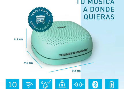 Parlante Thonet & Vander DUETT Bluetooth | 10W RMS | Radio FM | Resistente al Agua IPX4