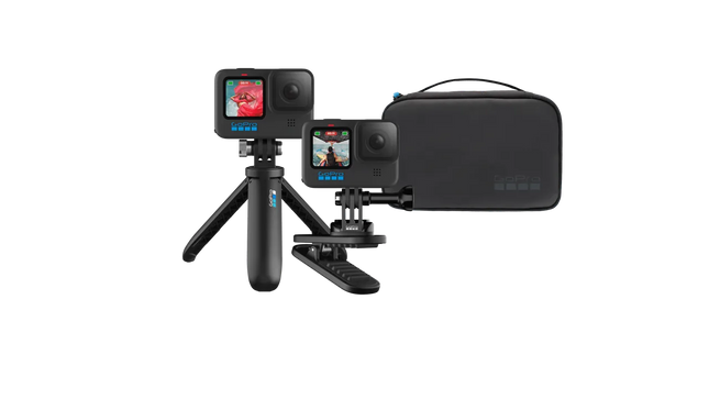 GoPro Travel Kit AKTTR-002 con Shorty, Clip Giratorio Magnético y Estuche Compacto