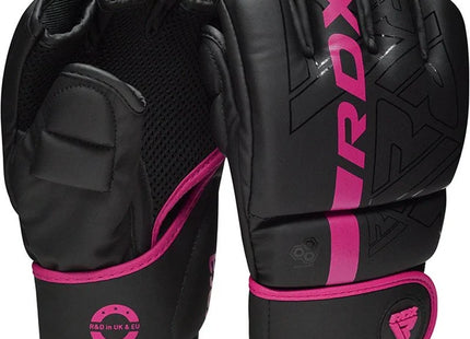 RDX Guantes MMA de Grappling Rosados, F6 Kara