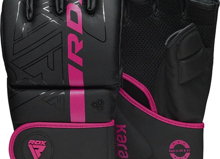 RDX Guantes MMA de Grappling Rosados, F6 Kara
