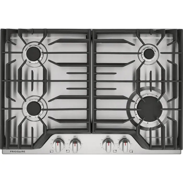 Frigidaire plantilla de gas 30 empotrable 4 quemadores FCCG3027AS