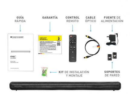 Barra de Sonido Thonet & Vander Röhre | 50W RMS | Bluetooth 5.0 | HDMI | Óptico | Coaxial | AUX