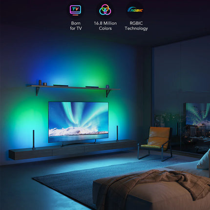Barra de Luces Govee Smart Flow Pro RGBIC TV 55”-77” H6046 | Iluminación Reactiva | Control por App y Voz