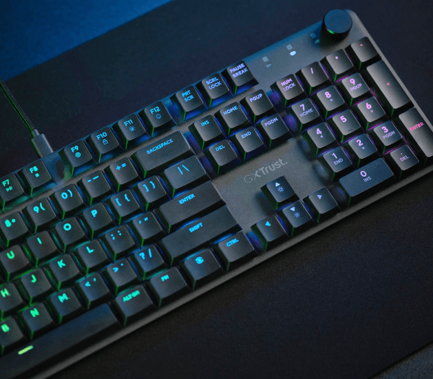 Teclado Trust GXT 866 Torix Premium Mecánico Gaming en Inglés, 24910