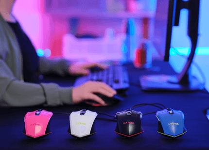 Empaque y accesorios incluidos con mouse gaming Trust GXT 109 Felox