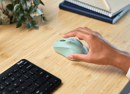 Mouse Trust Mydo silencioso vista superior mostrando botones y scroll