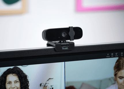 Webcam Trust Tanor con obturador deslizante cerrado para privacidad