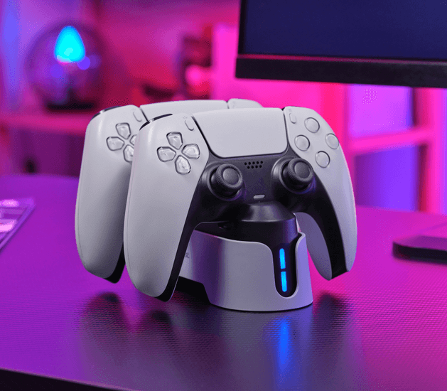 Base de Carga Doble Trust para Mandos de PS5 GXT 228 Blanco, 25597