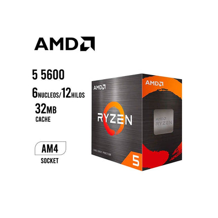 Procesador AMD Ryzen 5 5600 | 5ª Gen | 4.4 GHz | AM4