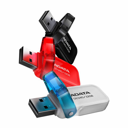 Memoria USB ADATA UV240 | 64GB | USB 2.0 | Celeste | Flip Cap | Compatible con Windows, Mac y Linux