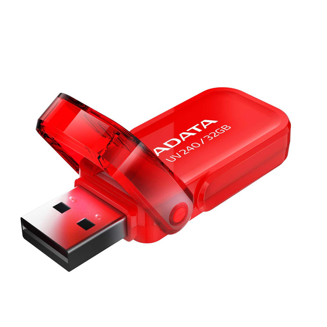 Memoria USB ADATA UV240 | 32GB | USB 2.0 | Rojo | Diseño retráctil