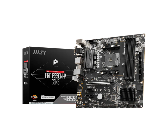 Tarjeta madre MSI PRO B550M-P GEN3 vista frontal