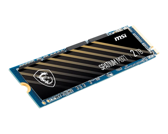 Disco sólido interno 500GB MSI Spatium M371 NVMe M.2, S78-440K160-P83