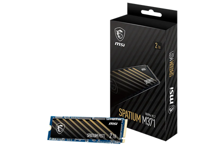 Unidad MSI M371 NVMe 500GB ángulo lateral con especificaciones