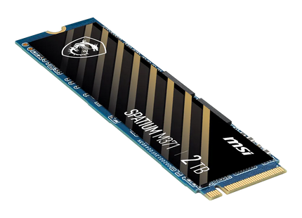SSD interno MSI Spatium M371 vista posterior con componentes