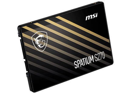 Vista lateral del SSD Interno MSI S270 con dimensiones 2.5 pulgadas