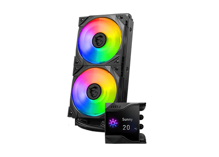 Sistema de enfriamiento líquido MSI MPG CoreLiquid D240 con pantalla IPS integrada y iluminación ARGB