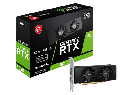 MSI Tarjeta gráfica 6 GB, GeForce RTX 3050 LP 6G OC