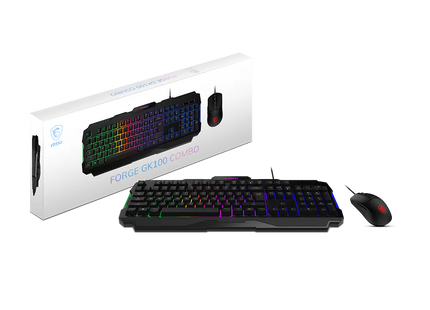 MSI Combo Teclado y Mouse RGB, FORGE GK100