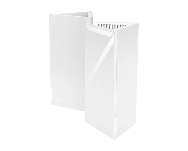 Router Gaming MSI Roamii BE Lite WiFi 7 vista frontal con logo MSI