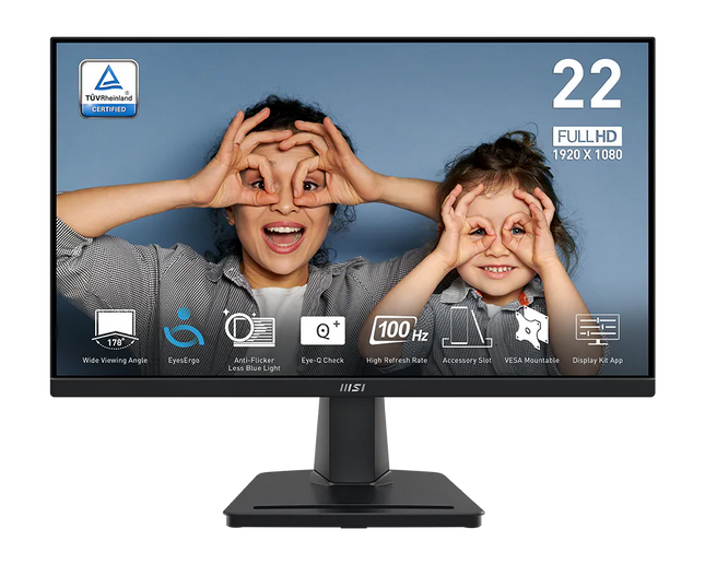 MSI Monitor 22 pulgadas FHD 120 Hz, PRO MP225 E12VL