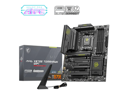 Socket AMD AM5 y slots DDR5 de la MSI X870E TOMAHAWK
