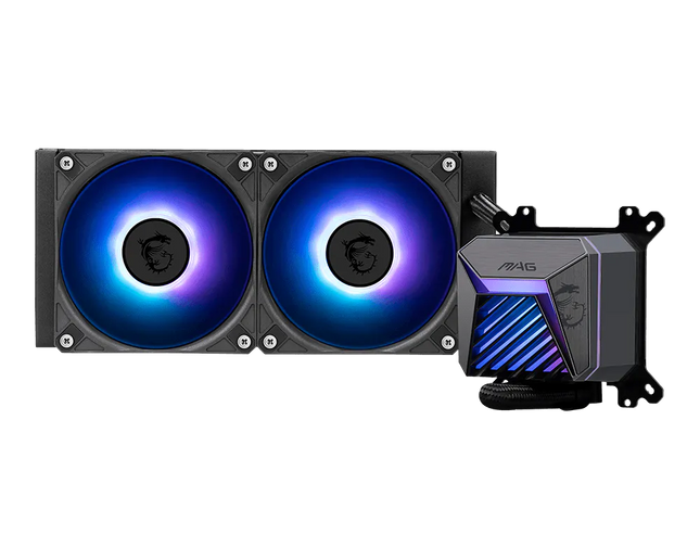 MSI MAG CoreLiquid A15 240mm sistema completo refrigeración líquida vista frontal