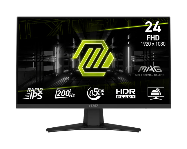 Monitor Gamer MSI MAG 244F 23.8" FHD 200Hz Rapid IPS