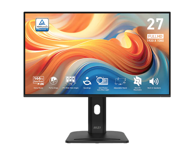 Monitor MSI PRO MP275PG E14 9S6-3PE49M-004 | 27” | Full HD 1920 x 1080 | 144Hz | IPS | Adaptive-Sync | HDMI