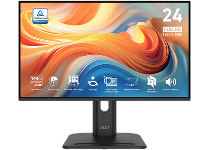 Monitor MSI PRO MP245PG E14 9S6-3PE39M-004 | 24” | Full HD 1080p | 144Hz | IPS | FreeSync | HDMI | DisplayPort | VGA