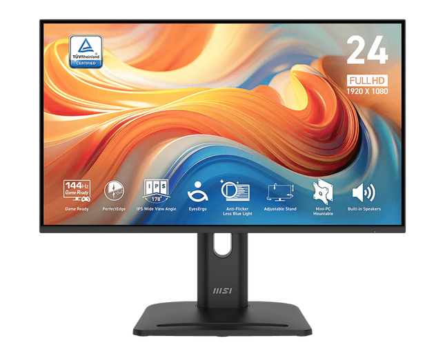 Monitor MSI PRO MP245PG E14 9S6-3PE39M-004 | 24” | Full HD 1080p | 144Hz | IPS | FreeSync | HDMI | DisplayPort | VGA