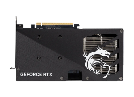 Tarjeta gráfica MSI GeForce RTX 5060 vista superior con logo MSI