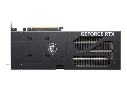 MSI GeForce RTX 5060 Ventus 3X vista superior con logo MSI y diseño de enfriamiento